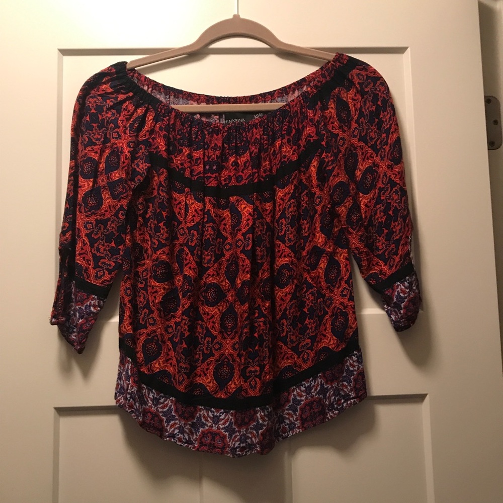 MinkPink 3/4 off the shoulders blouse